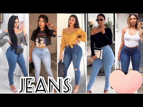 OUTFITS Y COMBINACIONES CON JEANS 2021• 2022 TENDENCIAS DE MODA PANTALONES DE MEZCLILLA PARA MUJER