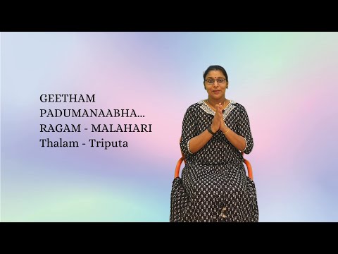 PADUMANAABHAA. .. Ragam- Malahari,  Thalam- Triputa