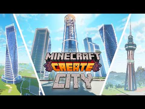 We're Building a CITY in Survival CREATE Minecraft