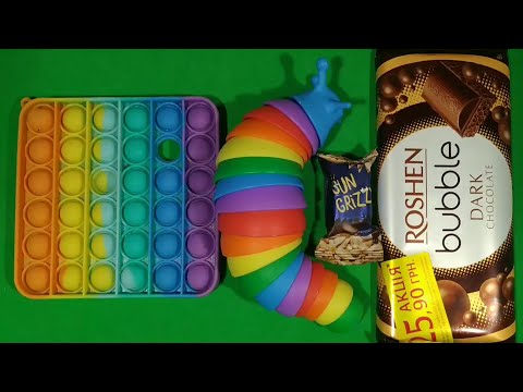Satisfying Video | Sweet Chocolate Mixing ASMR with Rainbow Snail and Pop It