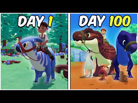 I Spent 100 Days In PALEO PINES A Dinosaur Farming Sim!