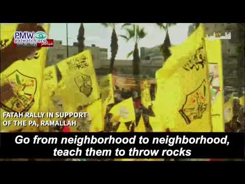“O Fatah man with the Kalashnikov” –PA TV adds Fatah terror song to pro-PA rally in Ramallah