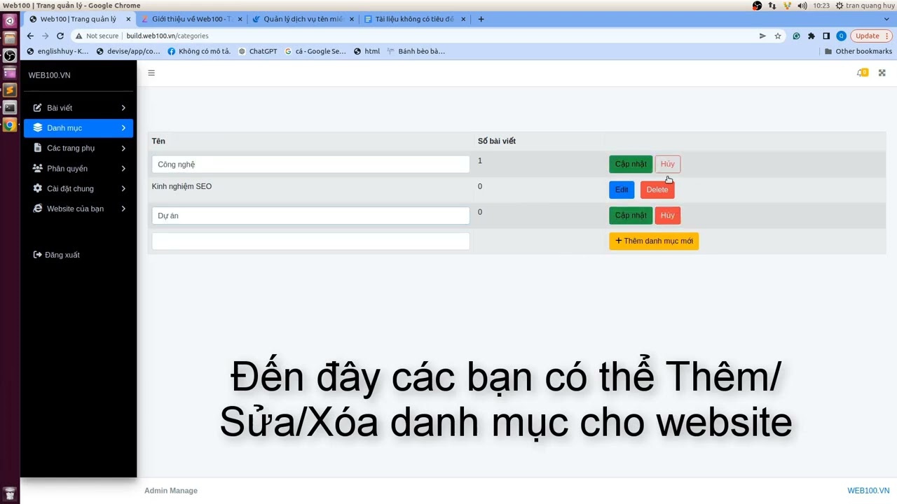 Web100 - Hướng dẫn chi tiết tạo website SEO full 100 điểm miễn phí