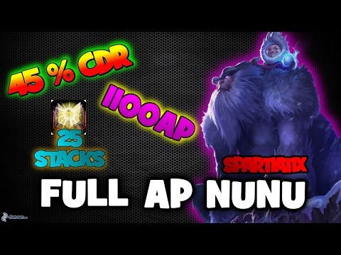 FULL AP NUNU +1100AP | 45% CDR | 25 STACKS MEJAI! | LEAGUE OF LEGENDS