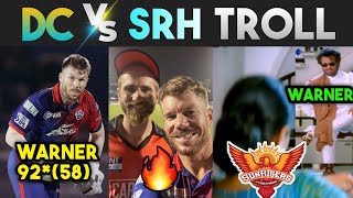 DC VS SRH TROLL 🔥 | WARNER 92* | ipl trolls telugu | ipl 2022 trolls | Kaskoo raja