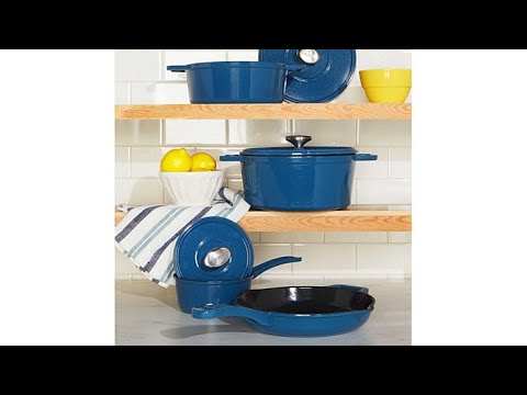 Symon Home 7piece Enameled Cast Iron Cookware Set