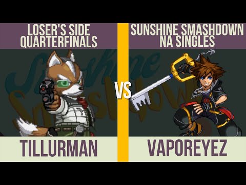 Sunshine Smashdown NA: SSF2 Loser's Quarters - TillurMan (Fox) vs. VaporeyeZ (Sora)