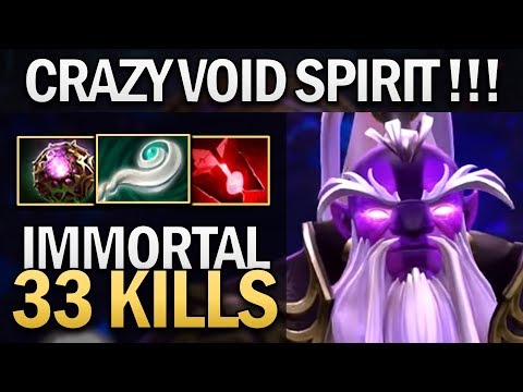 CRAZY IMMORTAL PLAYER VOID SPIRIT WITH 33 KILLS - DOTA 2 7.23 GAMEPLAY