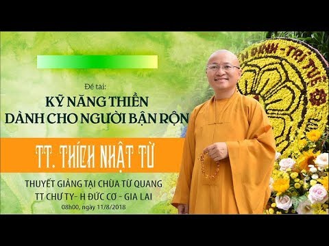 Kỹ năng thiền cho người bận rộn - TT. Thích Nhật Từ 