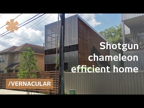 Chameleon shotgun house blends modern/vernacular on a budget