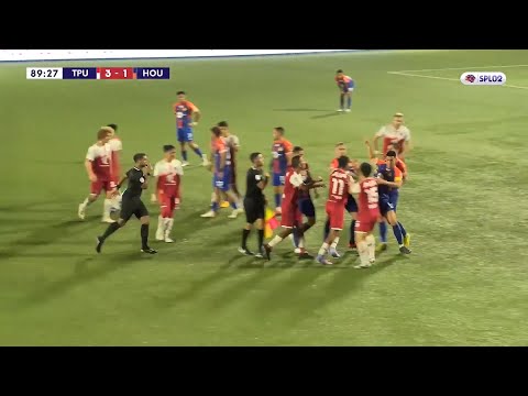 Hougang's Pedro Bortoluzo chases Shakir Hamzah down, sparks melee | Singapore Cup 2022