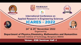 International Conference on Applied Research in  Engineering Sciences (ICARES) - 2022 | Inauguration