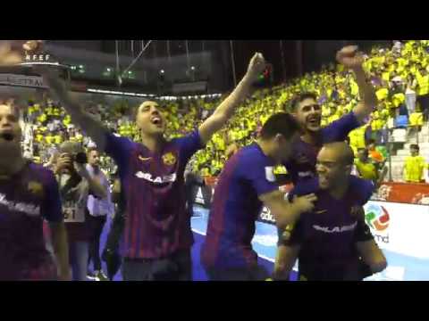 Vive desde dentro la celebración del FC Barcelona en final de la Copa del Rey de fútbol sala