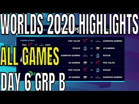 Worlds 2020 Day 6 Highlights ALL GAMES Group B - Rogue, JD Gaming, Damwon Gaming, PSG Talon