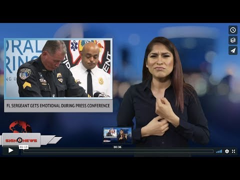 FL sergeant gets emotional during press conference (ASL - 2.23.18)
