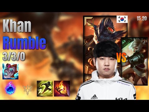Khan Top Rumble vs Riven lol KR solo rank Full Game 15.20 | 칸 럼블 vs 리븐