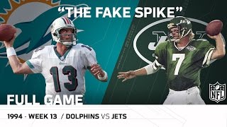 &quot;Marino Fake Spike&quot; Miami Dolphins vs. New York Jets (Week 13, 1994)  | NFL Full Game