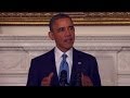 Obama reacts to Iran nuclear deal - YouTube