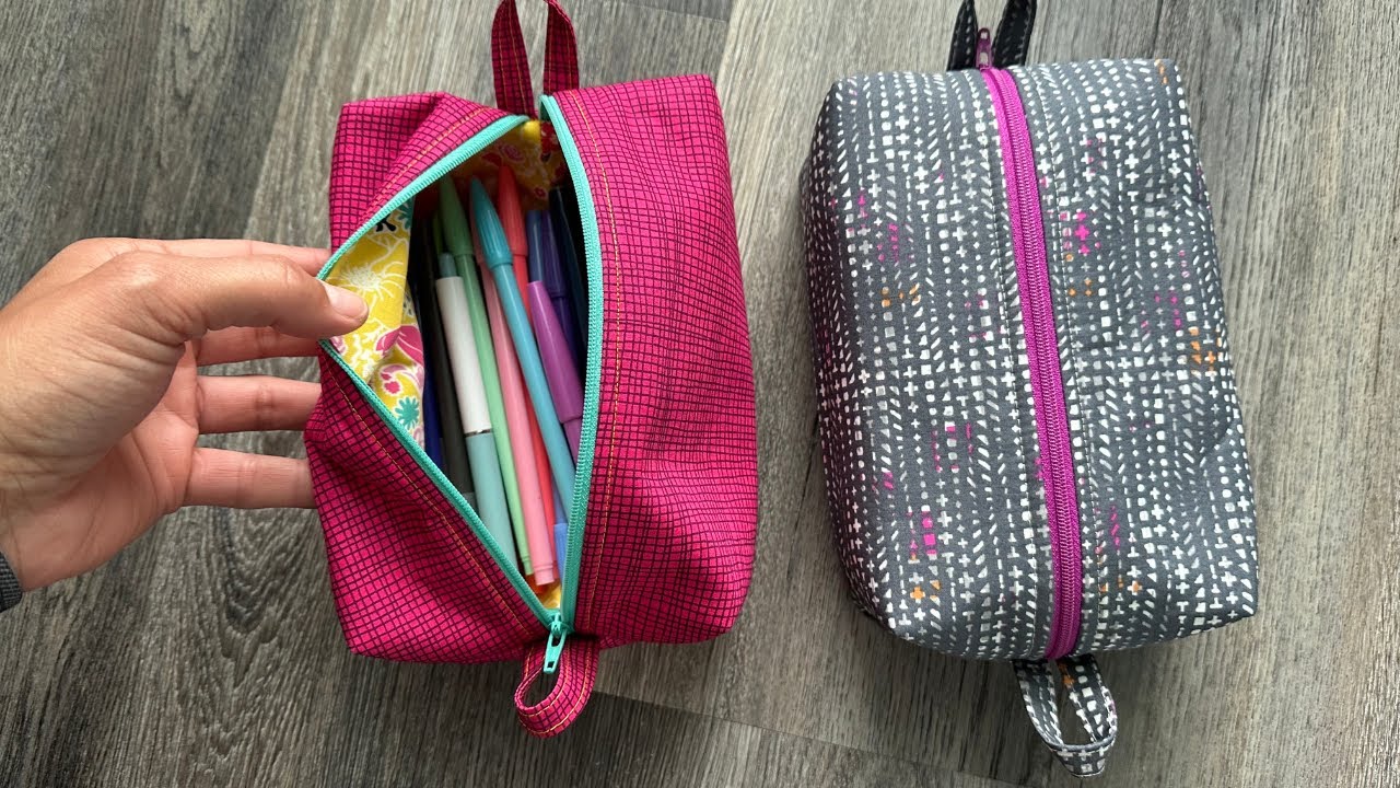 Easy Boxy Zipper Pouch Tutorial- NO RAW SEAMS!