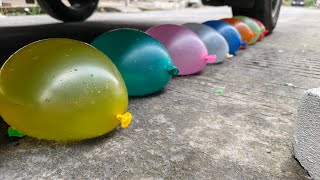 Crushing Crunchy & Soft Things by Car! Rainbow Water Ballon VS Truck VS Train Thomas VS Toys