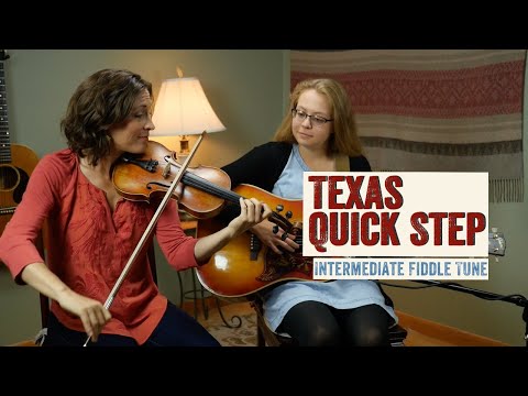 Katie Glassman and Celeste Johnson Play Texas Quick Step | Intermediate Fiddle Tune