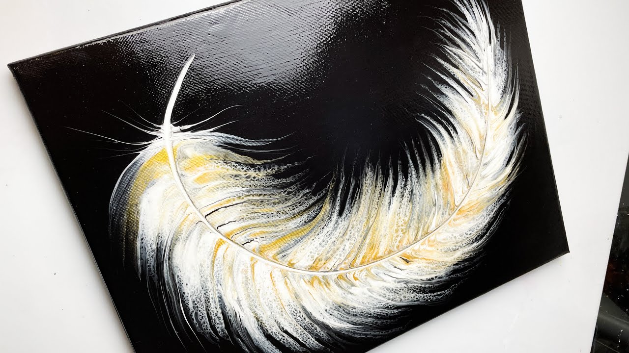 How to Paint a STUNNING + Easy Feather in 60 Seconds | AB Creative #shorts