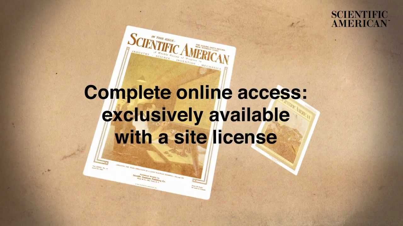 NEW - Scientific American archive collections: grant your users site license access