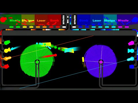 Core Destruction - Ammo Canon - Team Battle in Algodoo - #2