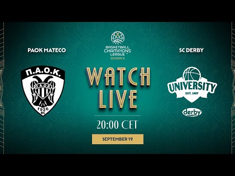 Qualification Rounds | PAOK mateco v SC Derby | Full Basketball Game | BCL 2025-26