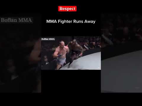 MMA Fighter Runs Away 😂 #mma #ufc #Running #fyp #viral#funnymma #funny