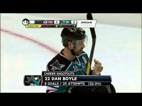 Shootout Feb 26 2013 Colorado Avalanche vs SJ Sharks NHL Hockey