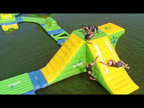 Nerf Blasters Floating Island Battle | Dude Perfect Video