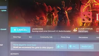 Running install script Microsoft VC Redistributable How to Fixed Dota 2 Steam Games