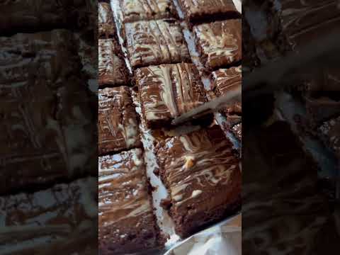 Marble effect brownies. Always love to bake them.