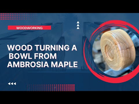 Wood Turning A Small Ambrosia Maple Bowl | Quick turn!