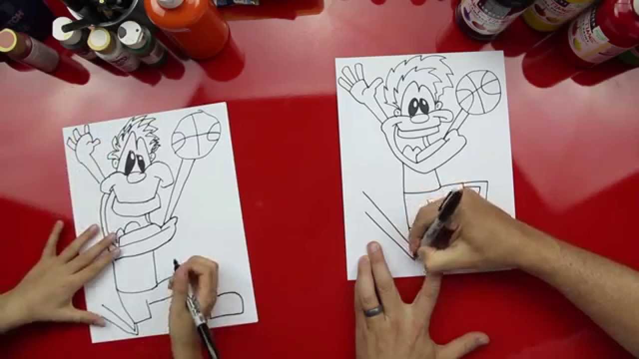 How To Draw A Basketball Player (Cartoon)