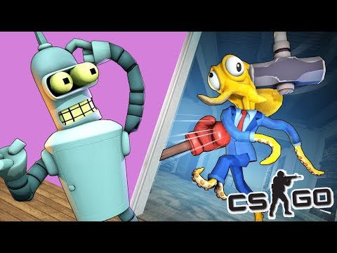 МАНЬЯК БЕНДЕР ИЗ СЕРИАЛА ФУТУРАМА И ОСЬМИНОГ 🐙 CS:GO Тролль Прятки (КС ГО Маньяк)