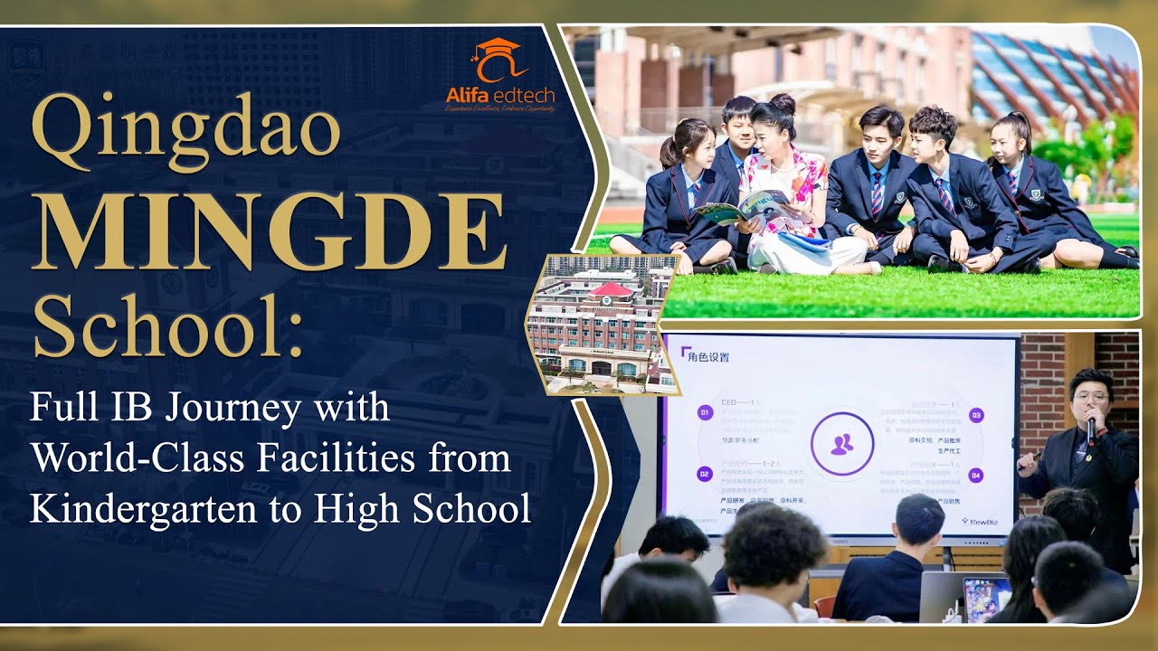 Qingdao MINGDE School (QMDS) full IB journey from kindergarten to high school — bilingual K-12 IB Continuum World School with world-class facilities, West Coast New Area, Qingdao