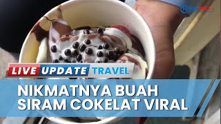 Kuliner Kekinian di Jakarta Timur, Buah Siram Cokelat Viral yang Ludes 400 Porsi hanya dalam Sehari