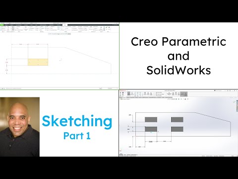 SolidWorks - Creo Parametric Comparison - Sketching (Part 1)