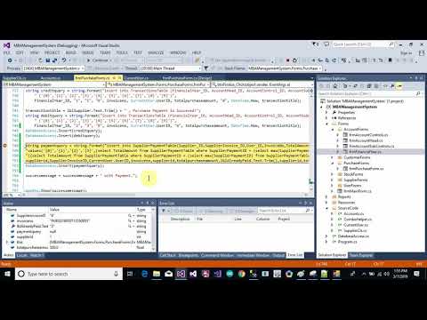 Accounting Management System Part 64 Purchase Invoice Debit and Credit Form in C C Sharp