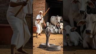 Download lagu Brave Farmer Saves Cows Family From Deadly Cobra Attack! #humanity #cow #pets #animals #rescue mp3