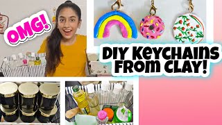 DIY Keychains from CLAY!!!❤ |Secret Revealed!🤫 DIY Beauty Baskets!😍 | Riya's Amazing World