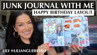 Junk Journal With Me - "This is 56" Birthday Layout (Episode 14)