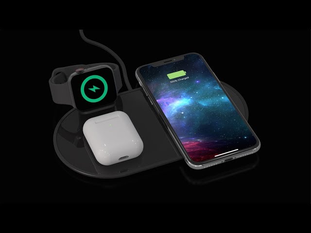 Video Teaser für mophie 3-in-1 wireless charging pad for Apple iPhone, Watch & AirPods