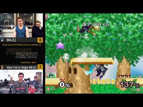 Purdue Spring 2019 Weekly #15 - Grand Finals - Reset - 804 [L] vs Have Fun in Vegas Rik [L]