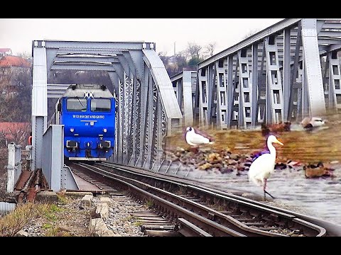 Trenurile IR 1834 și IR 144-traversează Podul C.F.R. de peste Crișul Repede în Oradea-18.02.2020