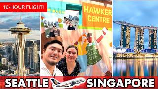 16-HOUR NON-STOP FLIGHT FROM SEATTLE TO SINGAPORE + SINGAPORE FOOD CRAWL! | PART 1 ASIAN TOUR 2026