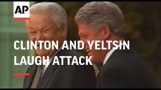 President Clinton and Boris Yeltsin laugh attack video