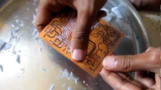 Making of PCBs at home, DIY using inexpenive materials